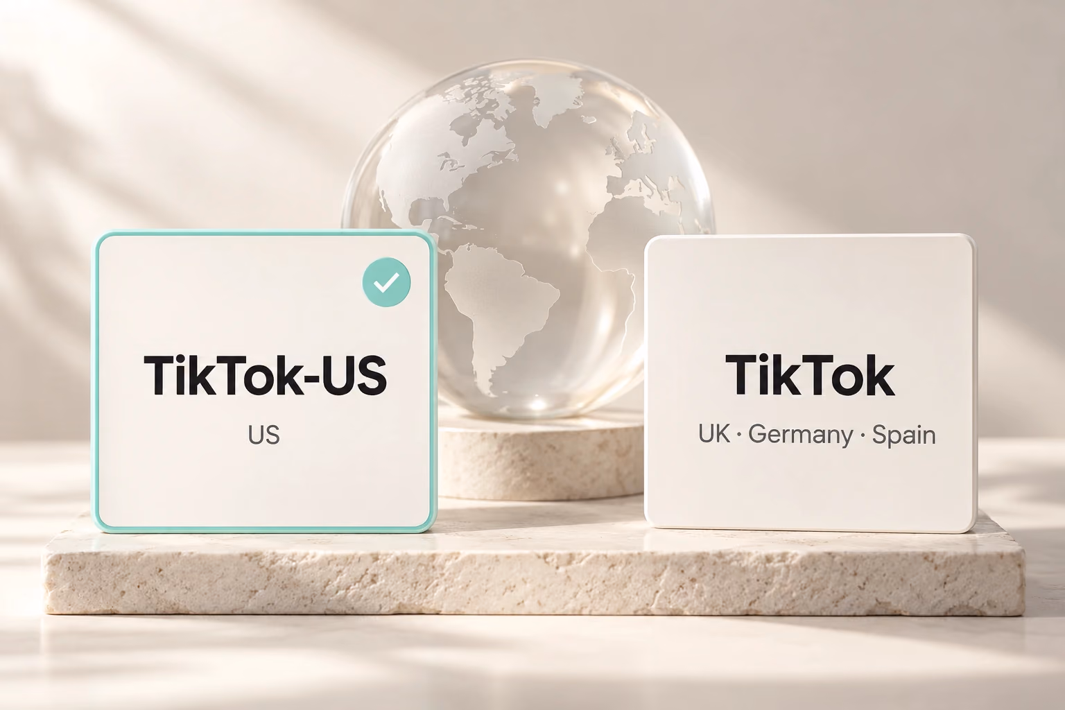 Choose the regional TikTok connection in DSers.